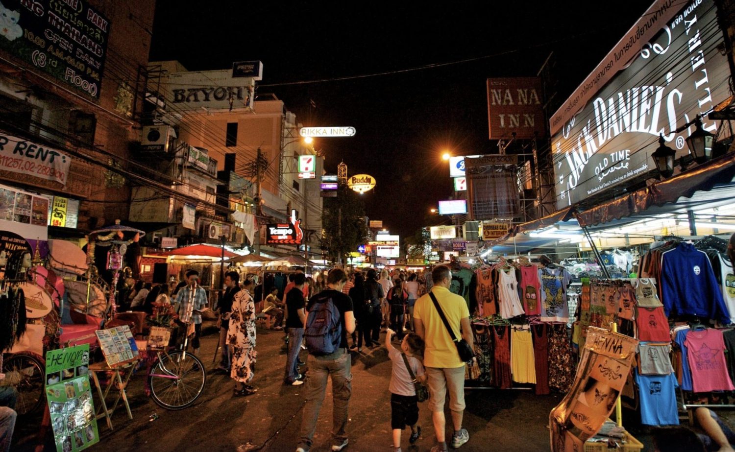 Khao San Road in Bangkok with friends