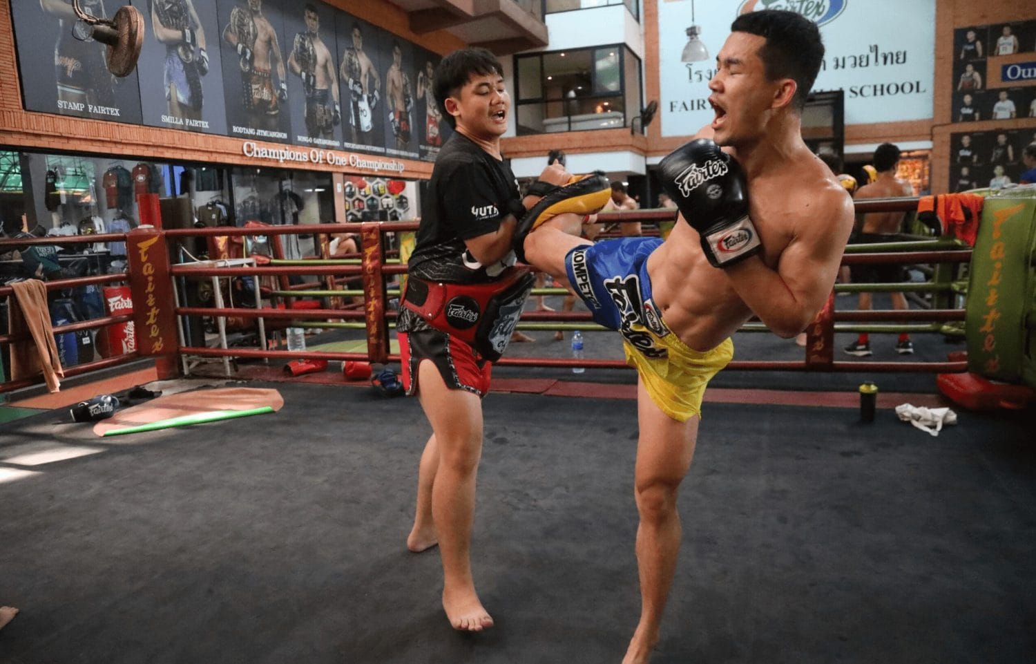 Muay Thai sparring training