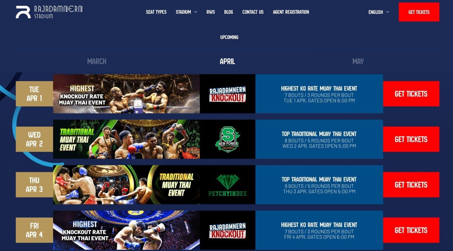 How to buy Muay Thai tickets