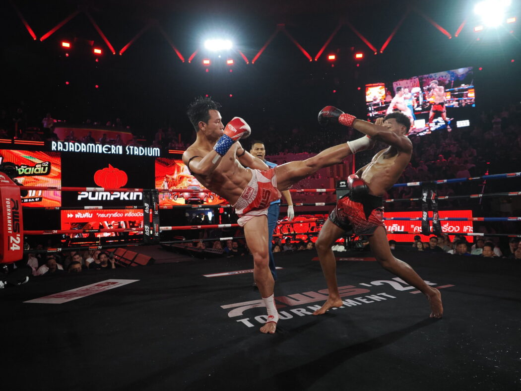 Two Muay Thai fighters in the ring